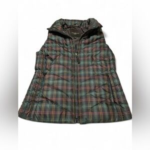 Talbots Multicolor Plaid Vest